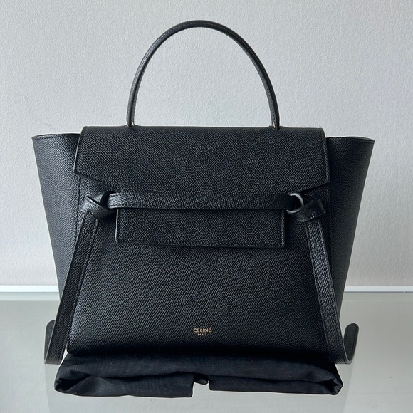 Celine | Bags | Celine Micro Belt Bag In Grained Calfskin Black | Poshmark